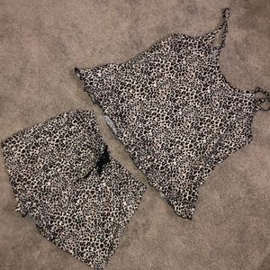 Cheetah print pajama set :)